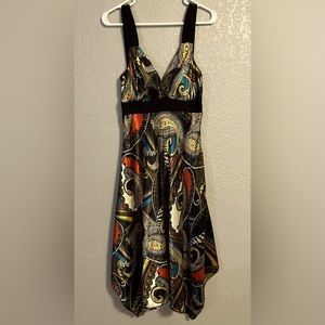 Black Dress with Paisley design